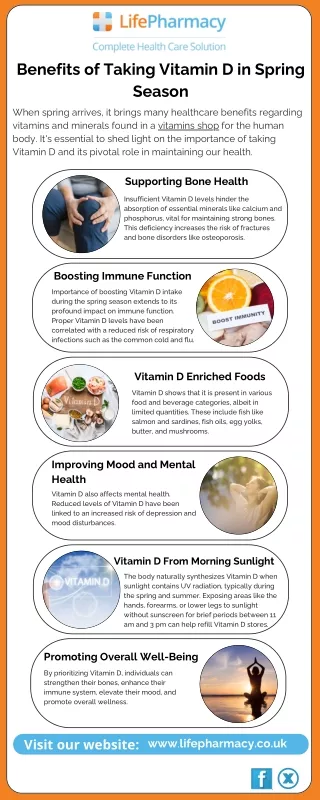 Benefits of Taking Vitamin D in Spring Season