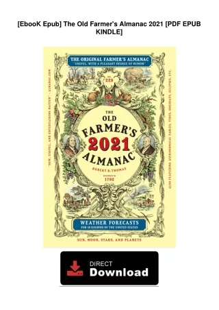 [EbooK Epub] The Old Farmer's Almanac 2021 [PDF EPUB KINDLE]