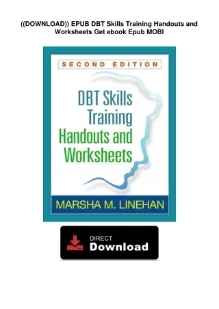 ((DOWNLOAD)) EPUB  DBT Skills Training Handouts and Worksheets Get ebook Epub