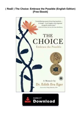 ( ReaD )  The Choice: Embrace the Possible (English Edition) [Free Ebook]