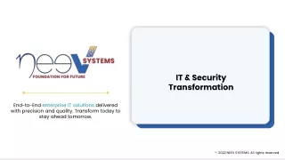 IT & Security Transformation - Neev Systems