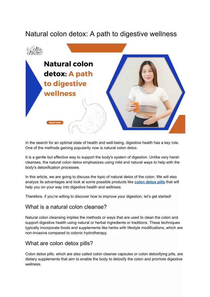 natural colon detox a path to digestive wellness