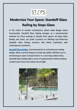 modernize your space standoff glass railing