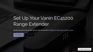 Set-Up-Your-Vanin-EC41200-Range-Extender