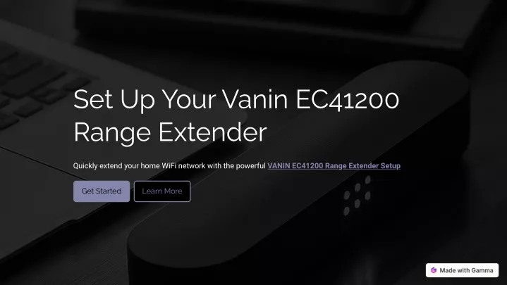 set up your vanin ec41200 range extender