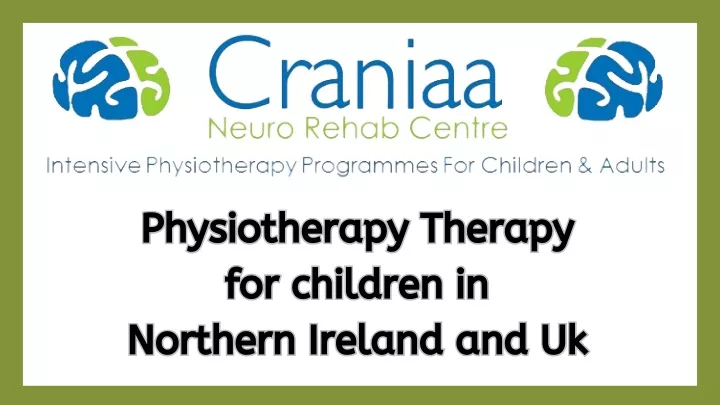 physiotherapy therapy for children in northern