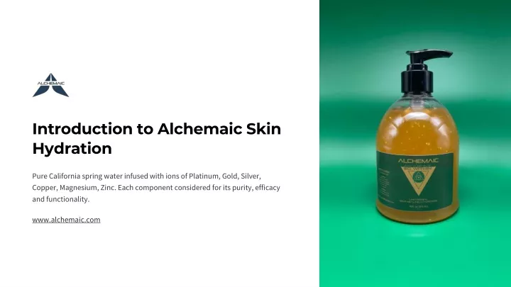 introduction to alchemaic skin hydration