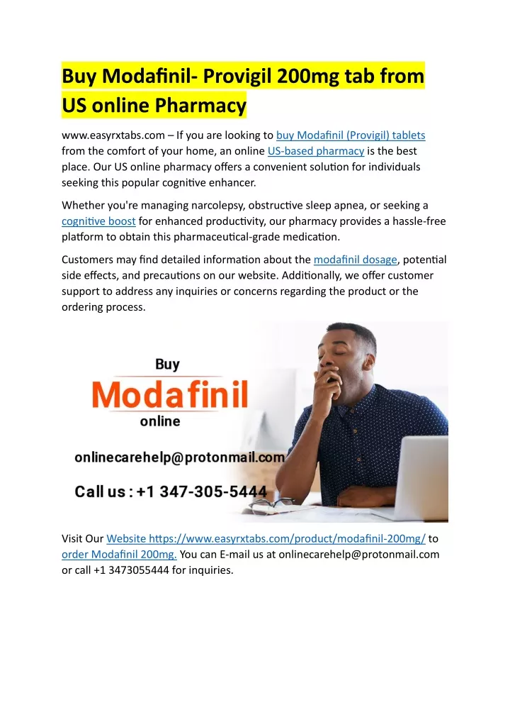 buy modafinil provigil 200mg tab from us online