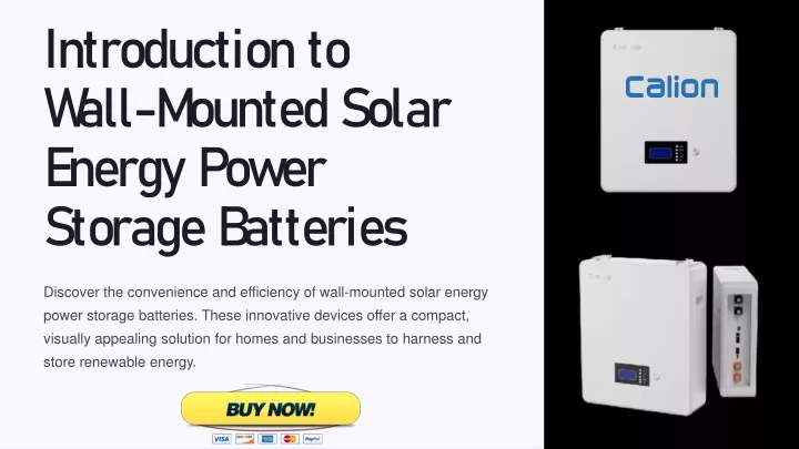 introduction to w all mounted solar energy power