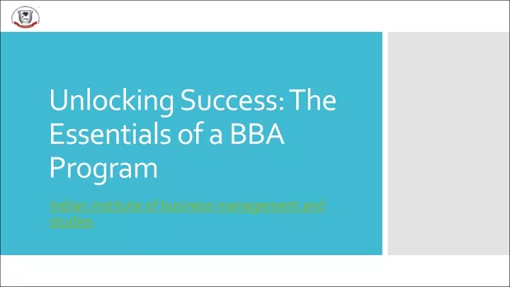unlocking success the essentials of a bba program