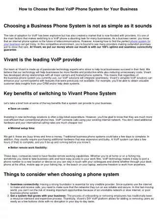 How to Choose the Best VoIP Phone System for Your Business