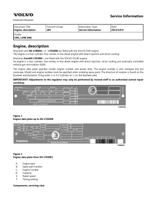 Volvo L20B Compact Wheel Loader Service Repair Manual Instant Download