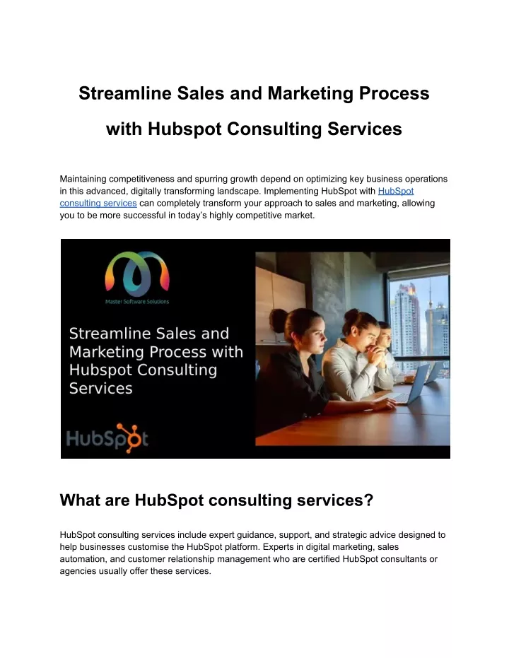 streamline sales and marketing process