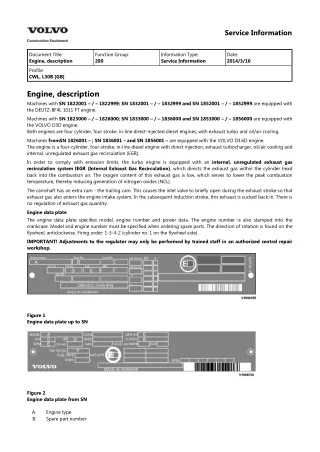 Volvo L30B Compact Wheel Loader Service Repair Manual Instant Download
