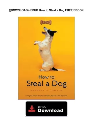 ((DOWNLOAD)) EPUB  How to Steal a Dog FREE EBOOK