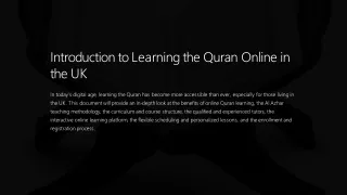 How to Learn the Quran Online in the UK