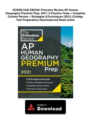 DOWNLOAD EBOOK  Princeton Review AP Human Geography Premium Prep, 2021: 6