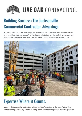 Building Success Jacksonville Commercial Contractor