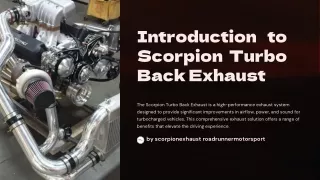 Unleash the Power Within: Elevate Your Drive with a Scorpion Turbo Back Exhaust!