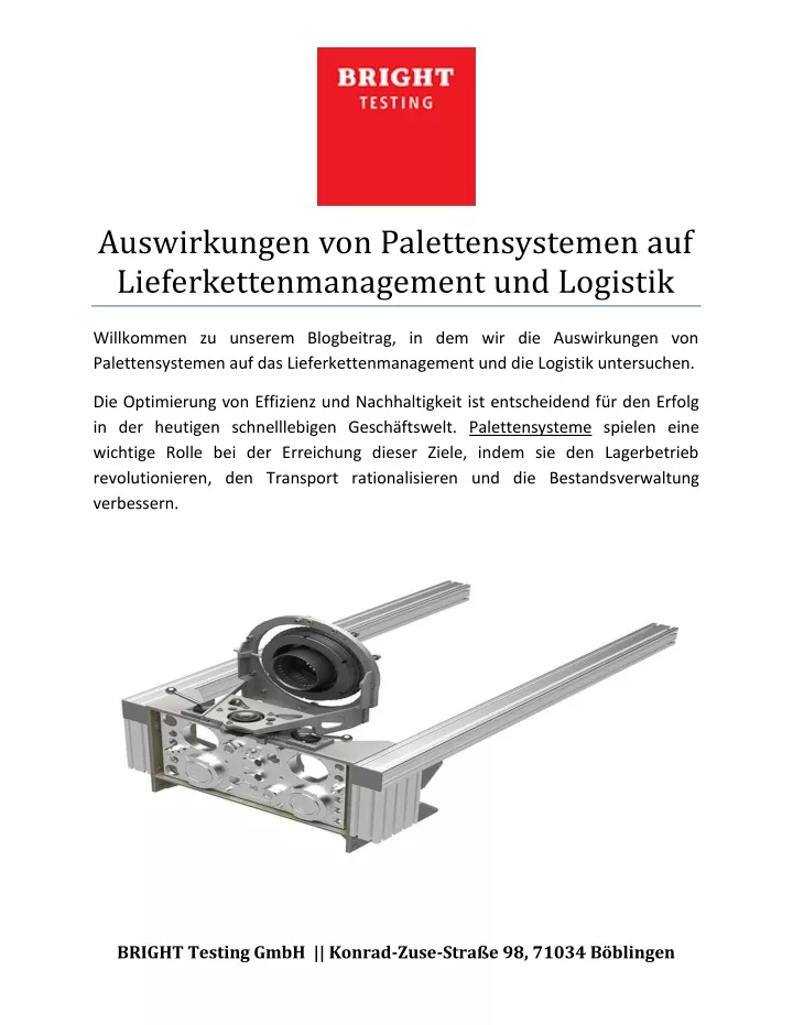 auswirkungen von palettensystemen