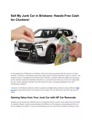 Cash for Clunkers_ Top-Rated Junk Car Buyers in Brisbane