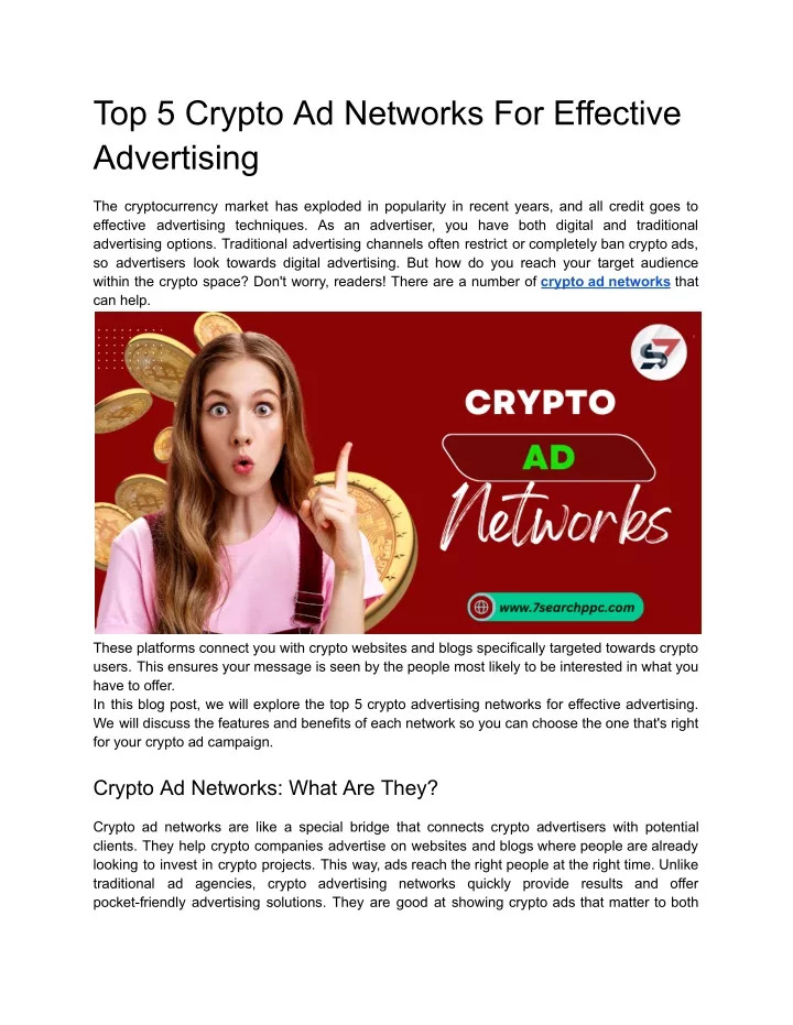 top 5 crypto ad networks for effective advertising