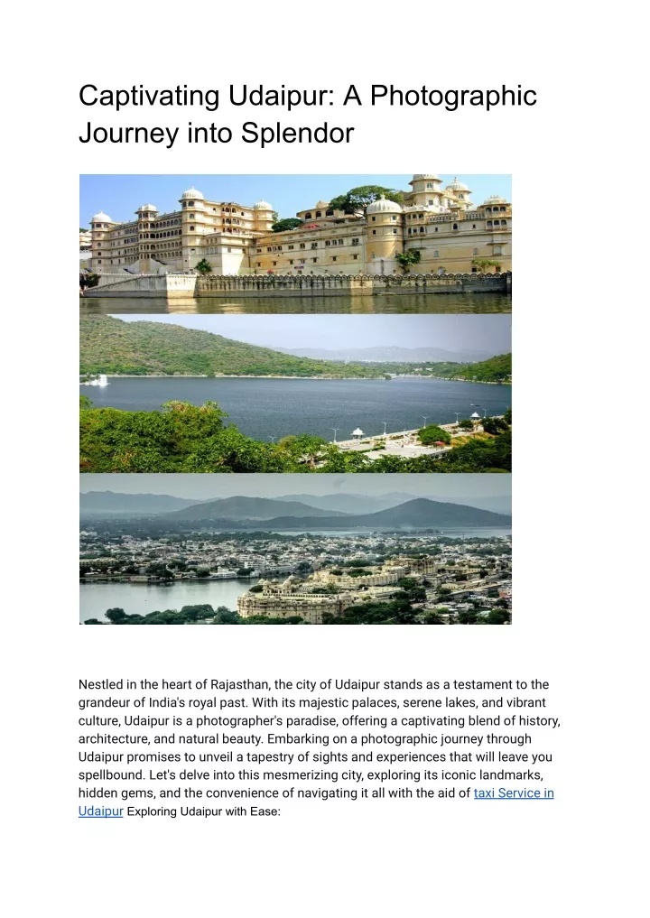 captivating udaipur a photographic journey into