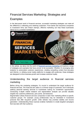 Financial Services Marketing_ Strategies and Examples