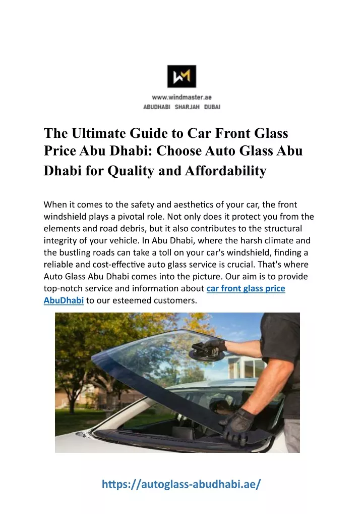 the ultimate guide to car front glass price