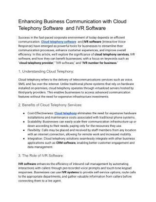 Title_ Enhancing Business Communication with Cloud Telephony Software  and IVR Software.docx