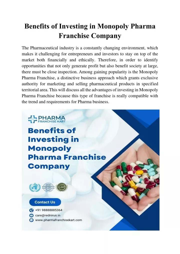 benefits of investing in monopoly pharma