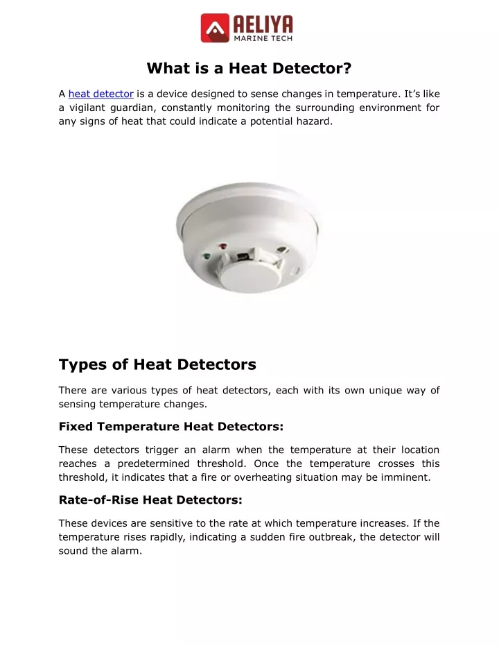 what is a heat detector