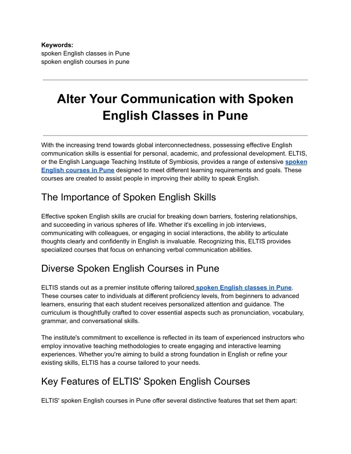 keywords spoken english classes in pune spoken