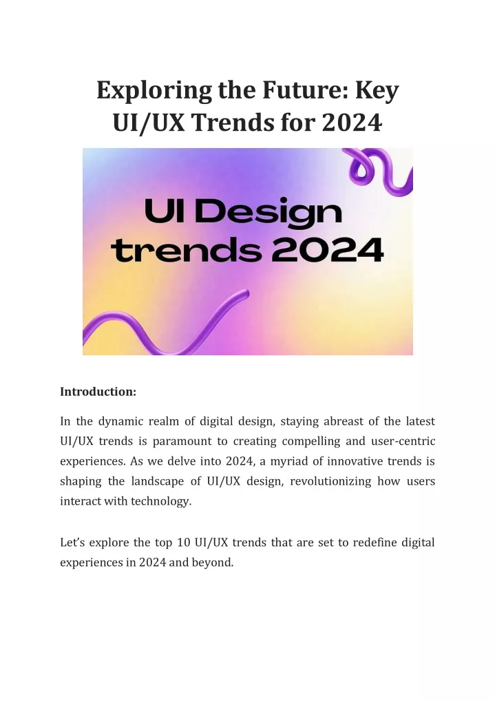 exploring the future key ui ux trends for 2024
