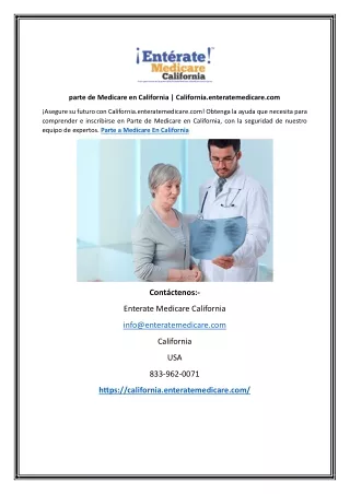 parte de Medicare en California | California.enteratemedicare.com