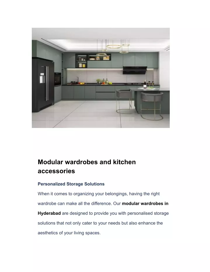 modular wardrobes and kitchen accessories