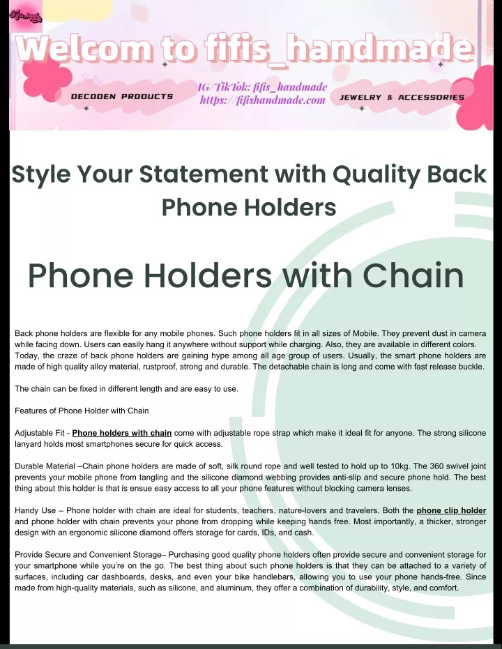 style your statement with quality back phone