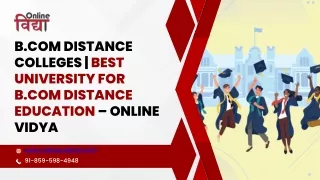 B.Com Distance Colleges - Best University for B.Com Distance Education – Online Vidya