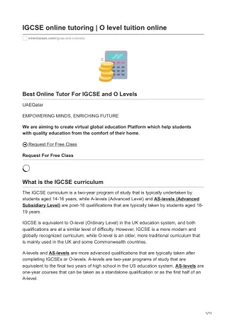 nowclasses.com-IGCSE online tutoring  O level tuition online