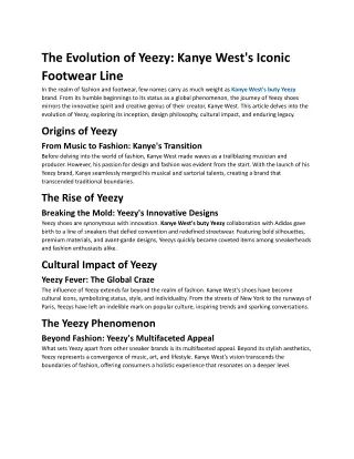 The Evolution of Yeezy Kanye Wests Iconic Footwear Line