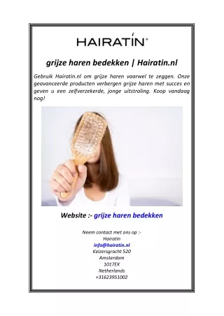 grijze haren bedekken Hairatin.nl