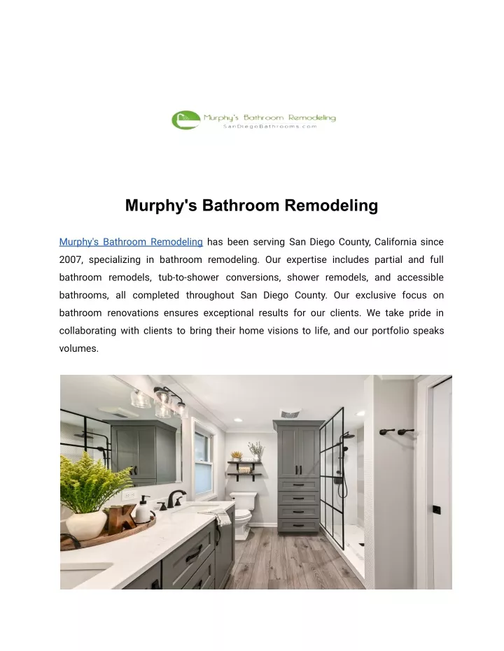 murphy s bathroom remodeling