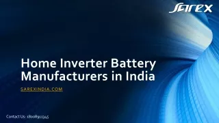 Home Inverter Battery Manufacturers in India