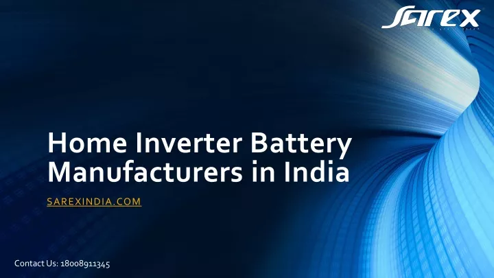 home inverter b attery manufacturers in india