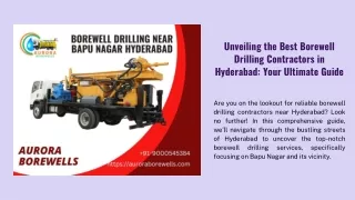 Unveiling the Best Borewell Drilling Contractors in Hyderabad Your Ultimate Guide