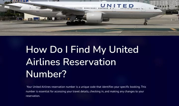 how do i find my united airlines reservation