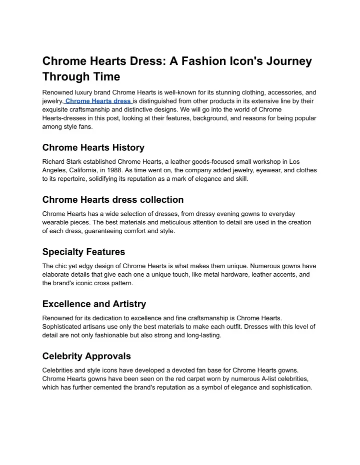 chrome hearts dress a fashion icon s journey