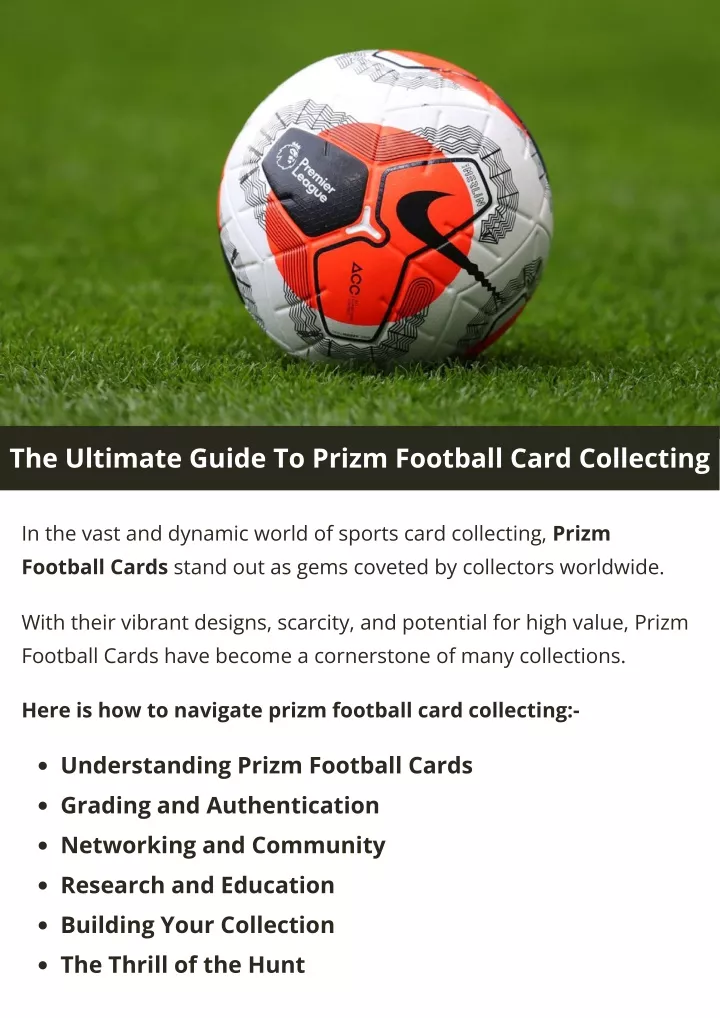 the ultimate guide to prizm football card