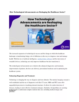How technological advancements are reshaping the healthcare sector