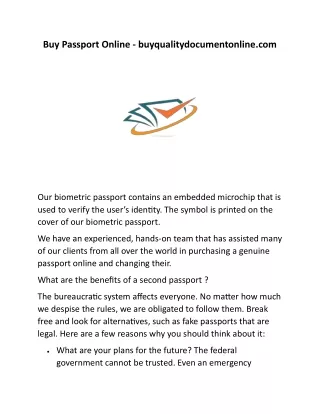 Buy Passport Online - buyqualitydocumentonline.com
